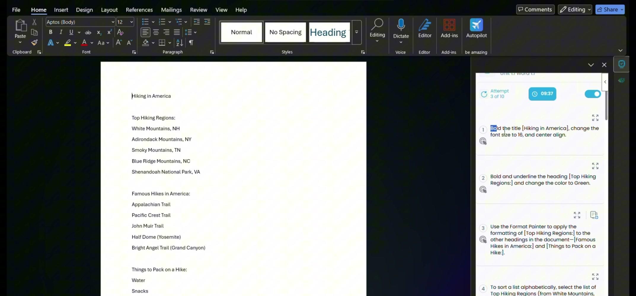Student Document Comparison View